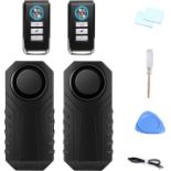 RRP £28.99 CDIYTOOL 2Pcs Wireless Bike Alarm with Remote, 113dB Wireless Anti-Theft Vibration