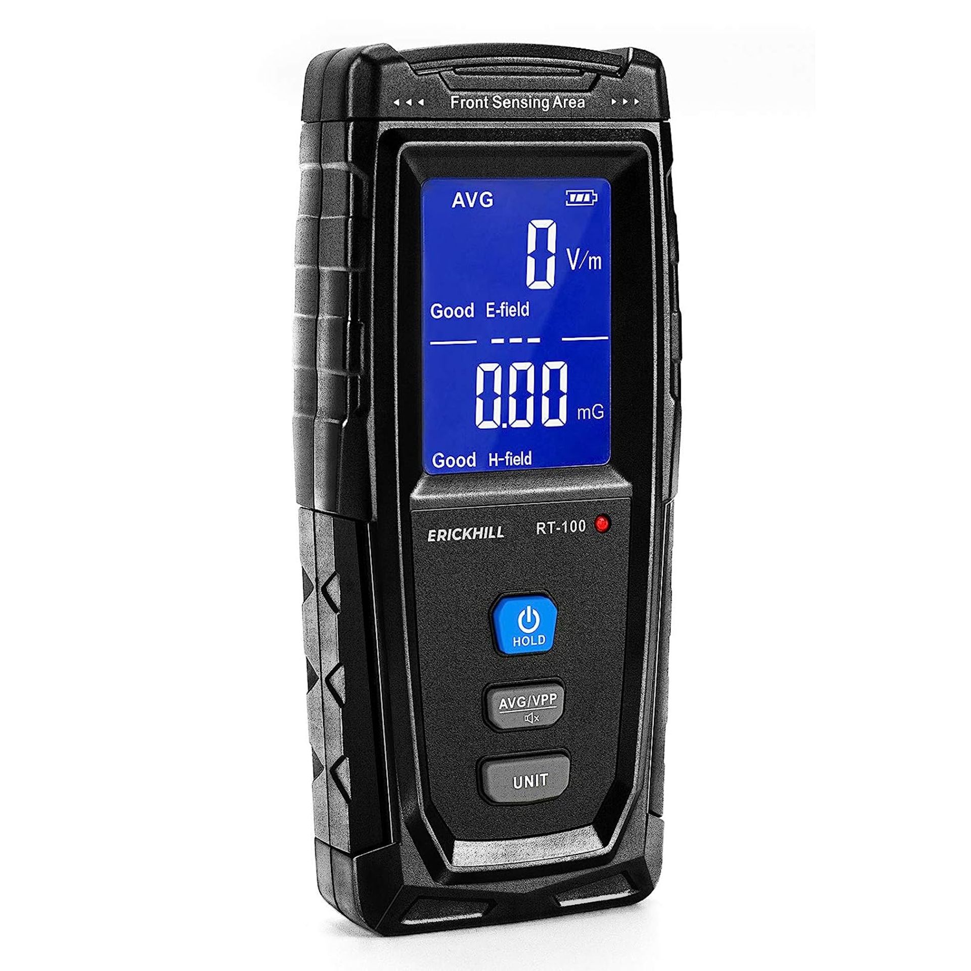 RRP £39.99 ERICKHILL EMF Meter, RT-100 Rechargeable Digital Electromagnetic Field Radiation Detector