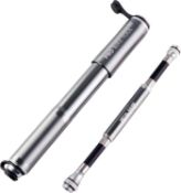 RRP £24.99 PRO BIKE TOOL Bike Pump with Gauge Fits Presta and Schrader - Accurate Inflation - Mini