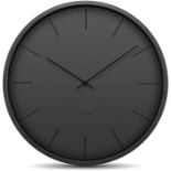 RRP £50.99 Huygens - Tone Index 25cm Black wall clock Silent Quartz Movement