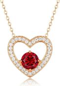 RRP £39.99 LOUISA SECRET Necklaces for Women Love Heart Pendant Necklace 925 Sterling Silver