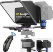 RRP £54.99 ILOKNZI 7.7 inch Phone Autocue Teleprompter Kit, with Bluetooth Remote Control