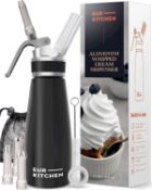 RRP £24.99 EurKitchen Professional Whipped Cream Dispenser w/Leak-Free - 1-Pint Cream Whipper