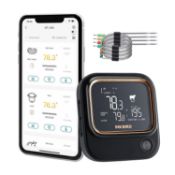 RRP £79.99 INKBIRD Meat Thermometer Probe,WIFI 2.4GHz and Bluetooth 5.1 Meat Thermometer, IBT-26S