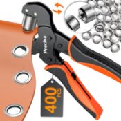RRP £39.99 Magnetic Eyelet Punch Kit(10MM+6MM), 2 Sets Replaceable Punching Head, with 400pcs