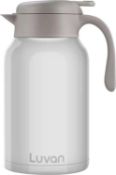 RRP £27.99 Luvan 2L Thermal Carafe,304 18/10 Stainless Steel Double Walled Vacuum Jug Insulated