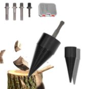 RRP £50 Lot of 2 Items, 1 x SYITCUN 8x60cm Garden Hole Digger, 1 x Log Splitter Drill Bit Wood