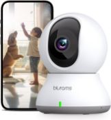 RRP £29.99 blurams Indoor Camera 2K, WiFi Security Camera 360° CCTV APP Control, Works with Alexa