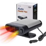 RRP £19.99 Car Heater 12V Portable, Winter Auto Windshield Fast Defroster Defogger, Automobile