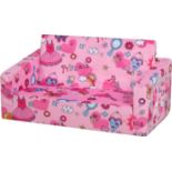 RRP £89.99 Kid Sofa Couch, Double Seat 2 in 1 Flip Open Children Foam Sofa for Ideal Kid Gift (