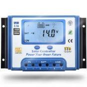 RRP £33.99 SolaMr 30A Solar Charge Controller 12V/24V Intelligent Regulator with LCD Display and