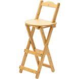 RRP £56.99 ARTALL Bar Stool Foldable Bamboo Kitchen Stool with Back Support Footrest High Stool