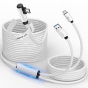 RRP £39.99 JSAUX Link Cable 5m, Compatible with Meta/Oculus Quest 3/2 Link Cable, Charging while