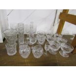 Quality cut glass including vases and fruit dishes etc