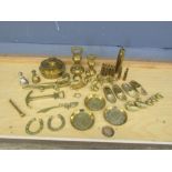 Brass weights, animals and nutcrackers etc