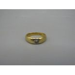 18ct gold ring with single stone 3.5 gms size j