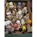 A tray of teddy bear ornaments inc Cherished Teddies, Leonardo, Regency Fine arts