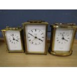 Metamec, H. Samuel, St James brass carriage clock- all battery