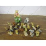 Wade Whimsies, Beswick cat and Villeroy & Boch teddy bears etc