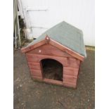 Wooden dog kennel H66cm W66cm D82cm approx