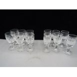 Waterford liquor glasses 2 sets of 6