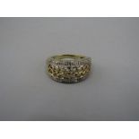 9ct gold ring marked 375 DIA 4.39 gms size N
