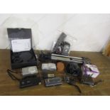 Sony wireless stereo headset, cameras, tripods and mobile phones etc