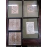 5 framed Norfolk maps