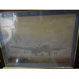 A Munnings, Coulson and a seascape framed prints