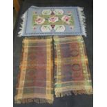 3 vintage small rugs