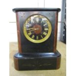 A black slate mantel clock. no key
