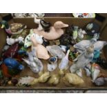 A box of china birds/ducks