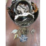 A tin of watches and costume jewellery