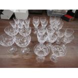 Stuart Crystal stemmed glass collection