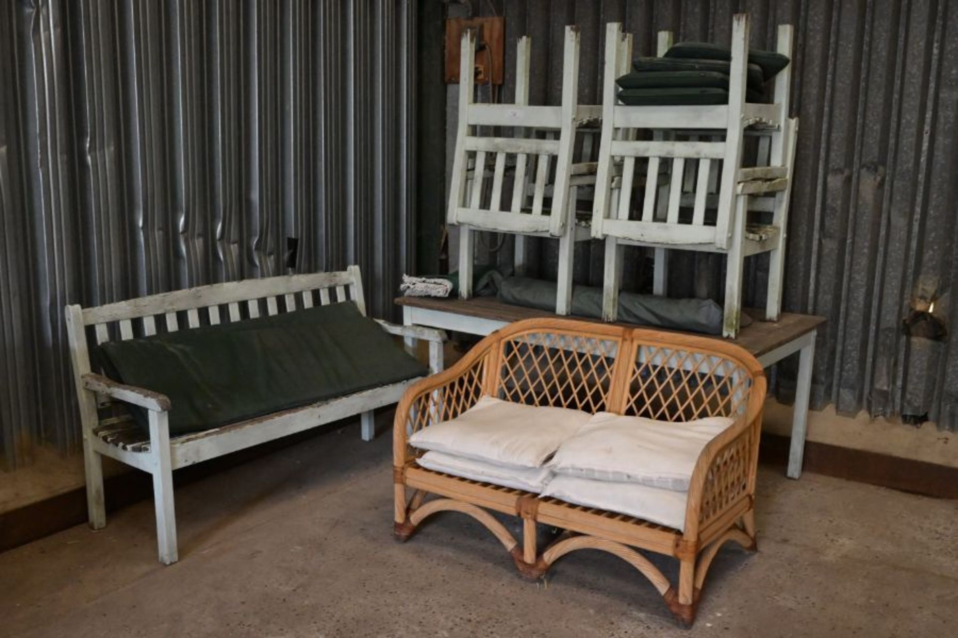 set of garden furniture