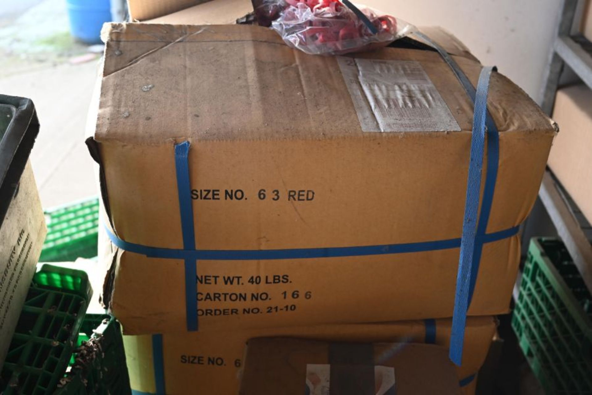 two outer boxes containing unused quantity of red rubber bands in various sizes to include No. 62 - Image 5 of 6