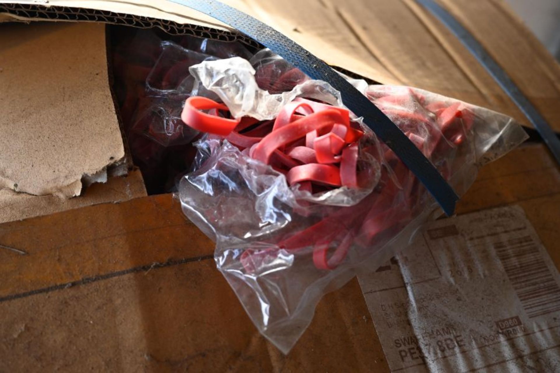 two outer boxes containing unused quantity of red rubber bands in various sizes to include No. 62 - Image 2 of 6