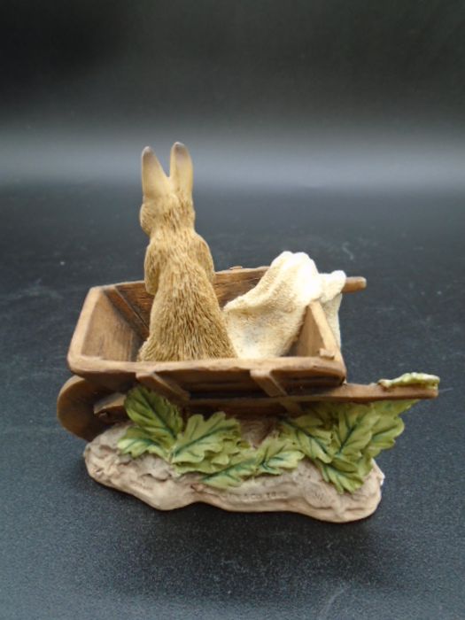 3 Border Fine Arts World of Beatrix Potter figurines - Peter Rabbit with Wheelbarrow 271810 and 2x - Image 6 of 7