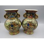 Pair of Oriental vases16cmH