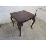 Mahogany side table H59cm Top 60cm x 60cm approx