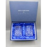 Royal Worcester crystal boxed glasses