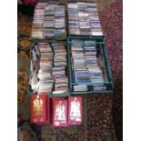 4 crates of CDs and The world at war videos