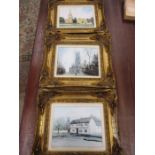 Ely  limited edition prints in gilt frames
