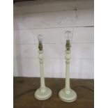 Pair of painted table lamps (PAT tested)