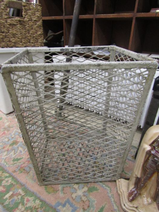 Vintage waste paper basket, seal laundry box, basket, hooks, cake tin etc - Image 7 of 7