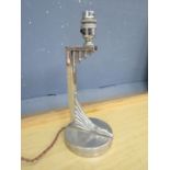 Chrome Art Deco Eagle table lamp (in need of rewiring)