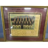 Signed Australia cricket team photo 1964 framed and glazed 38x33cm
