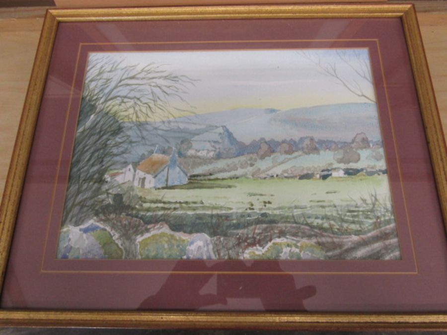 2 signed landscape watercolours - Image 3 of 3