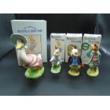 4 Boxed Beswick Beatrix Potter Figurines to incl Large Jemima Puddleduck Beswick centenary 1894-1994