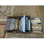 3 Boxes of mixed books including Military